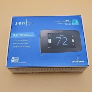 Sensi Touch 2 Wi-Fi Smart Thermostat Pro Touchscreen 1F96U-42WFB Black Emerson